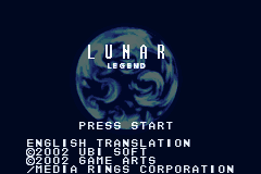 Lunar Legend Title Screen